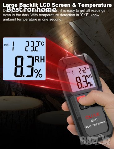 Цифров влагомер QLUUE ММ1, снимка 4 - Измервателни инструменти - 39645486