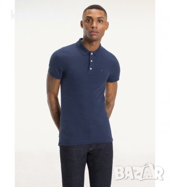 Tommy hilfiger - страхотна мъжка тениска SLIM FIT , снимка 2 - Тениски - 41168974