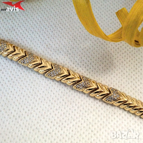 Гривна с 14К златно покритие 234825, снимка 3 - Гривни - 52797995