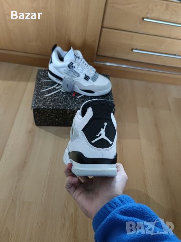 Nike Air Jordan Retro 4 Military Black White Размер 44 Номер 28см Мъжки Обувки Кецове Маратонки, снимка 3 - Маратонки - 39424027