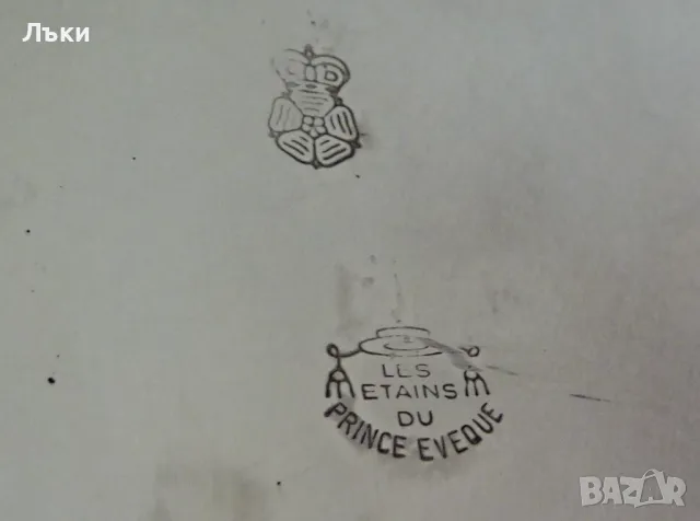 Овално плато,фруктиера от калай Art Nouveau. , снимка 6 - Антикварни и старинни предмети - 49934507