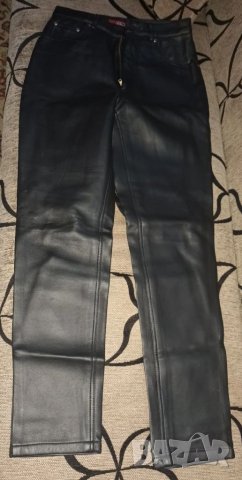 Кожен панталон, черен, зимен номер 29, нов, снимка 2 - Панталони - 20571554