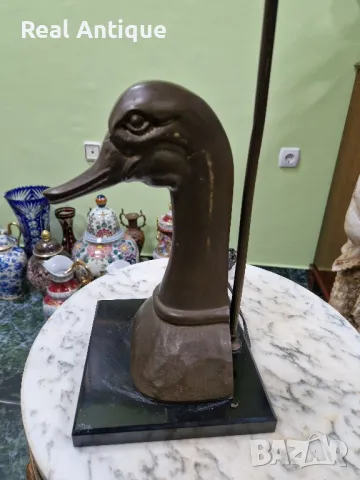 Уникална антикварна дизайнерска настолна фигурална лампа , снимка 7 - Настолни лампи - 49688012