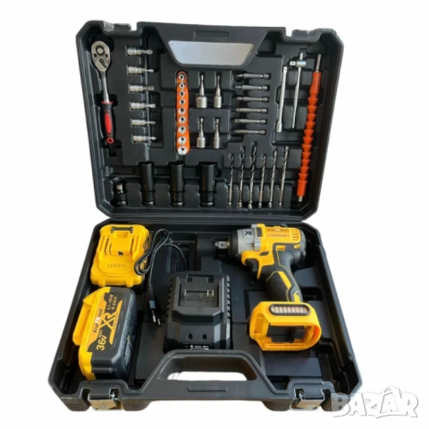 Акумулаторен Ударен Гайковерт KRAFT ROYAL 36V, 8Ah + 35 Части, снимка 2 - Винтоверти - 50621835