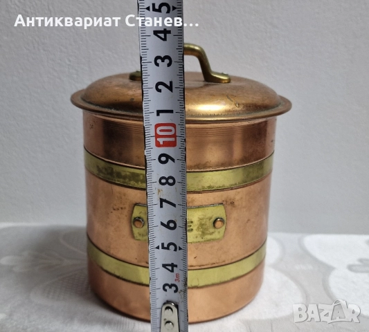 Комплект от три медни буркана за кафе,чай и захар, снимка 13 - Аксесоари за кухня - 52189180