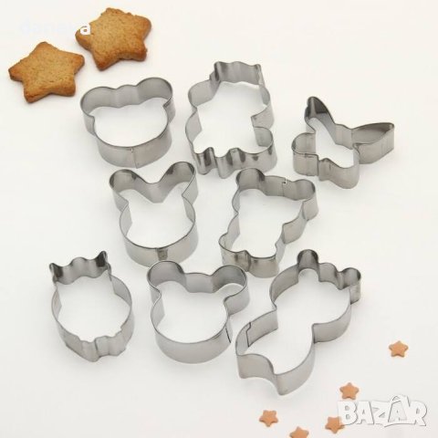 3742 Метални форми за сладки Животни, 8 броя, снимка 2 - Форми - 41038472