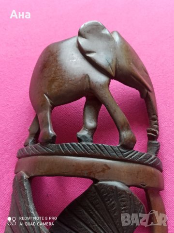 Африканска дървена маска , снимка 2 - Статуетки - 41405761