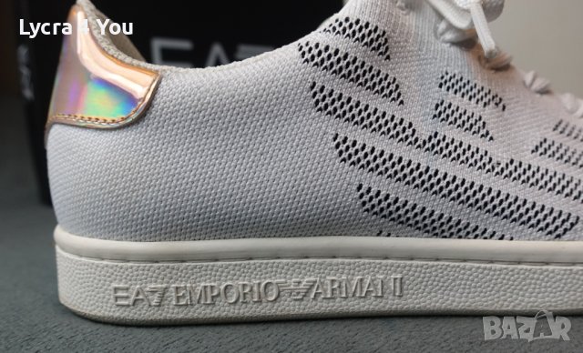 дамски сникърси EA7 White & Iridescent Rose Gold оригинални, снимка 9 - Маратонки - 42451445
