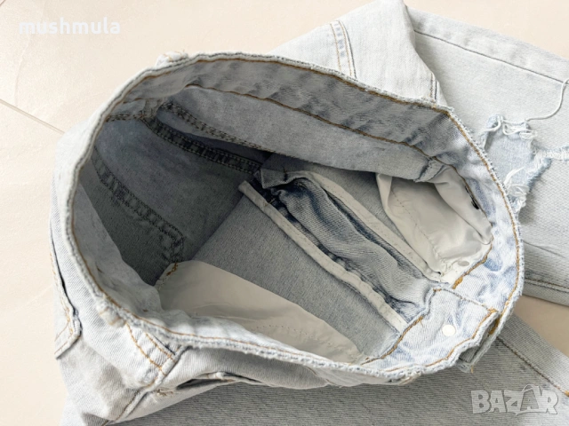 Светлосини накъсани дънки S/36, снимка 4 - Дънки - 53564881