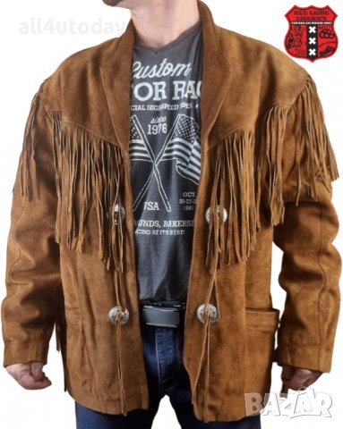 №3019 "American Legend" НОВО Мъжко велурено индиянско яке, снимка 1 - Якета - 38774341
