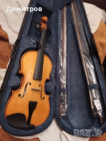 Цигулка 4/4 с калъф и два лъка , снимка 4 - Струнни инструменти - 53039435