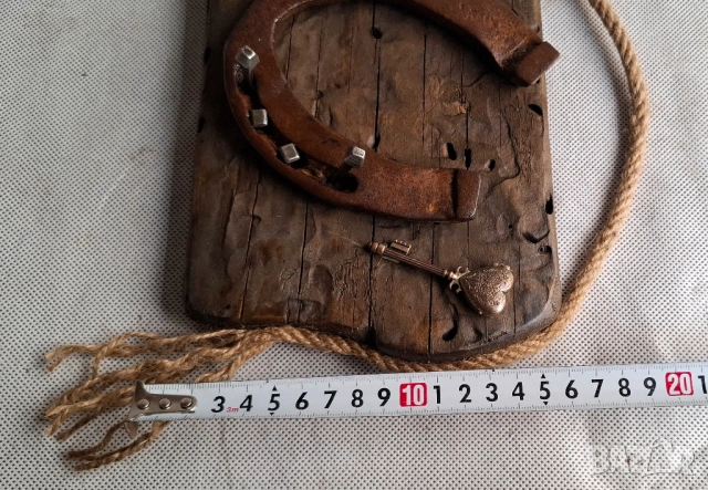 Винтидж Закачалка за Ключове с Подкова и Въже, снимка 4 - Декорация за дома - 53386824