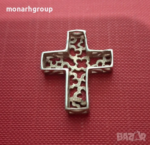 Сребърен кръст, снимка 3 - Колиета, медальони, синджири - 51043390