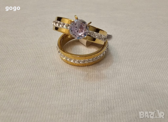 Два комплекта пръстени със по 2 броя във всеки комплект, снимка 11 - Пръстени - 44518649