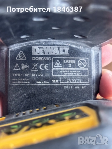 професионален лазерен нивелир Dewalt DCE 089 G, снимка 6 - Измервателни инструменти - 55787056