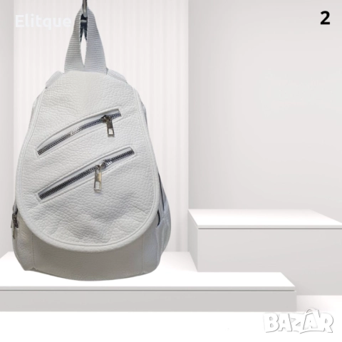 Елегантна и практична дамска раница от еко к. с двойни ципове, снимка 6 - Раници - 52889055