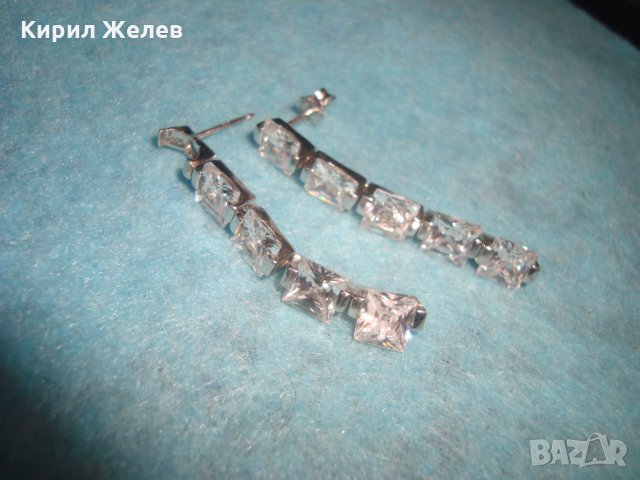 СРЕБЪРНИ КРИСТАЛНИ БЕЛ ЕПОК СТИЛ ВИНТИДЖ СКЪПОЦЕННИ ОБЕЦИ 25654, снимка 5 - Антикварни и старинни предмети - 35736280