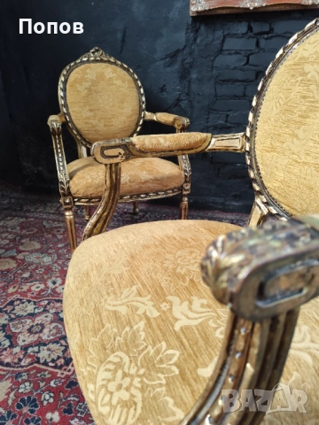 Салонен комплект стил Луи XVI, снимка 11 - Дивани и мека мебел - 53395200