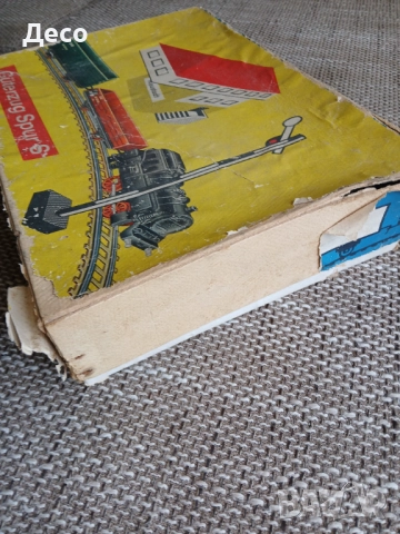 Стара ГДР играчка влак със вагони навиващ се със ключ., снимка 3 - Колекции - 52501358