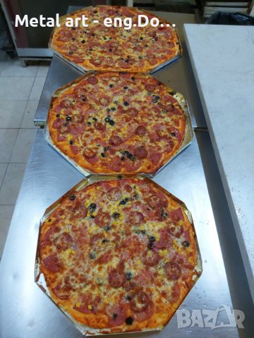 Алуминиеви тави за голяма пица на парче, снимка 7 - Съдове за готвене - 41513867