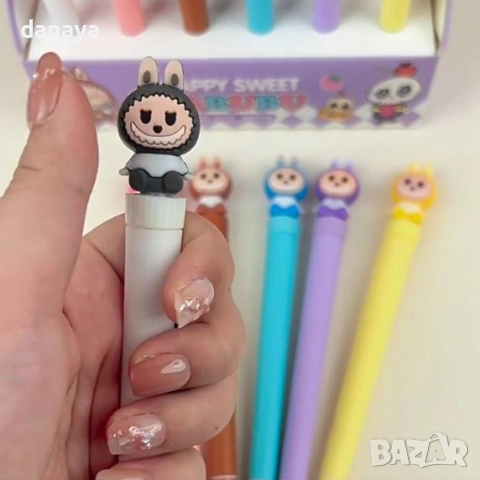 6256 Забавна антистрес химикалка LaBubu химикал Лабубу, снимка 2 - Ученически пособия, канцеларски материали - 52142525