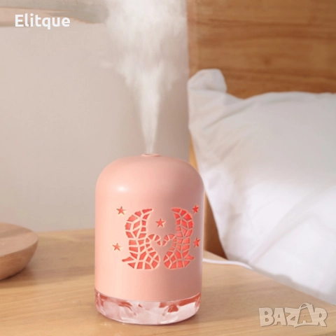 LED мини преносим светещ USB овлажнител за въздух за дома и за автомобила, снимка 17 - Лед осветление - 52896567