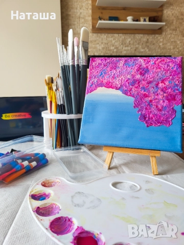 Картина на платно 20х20 с акрил