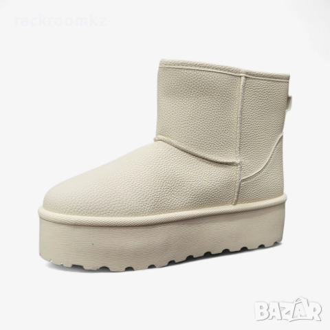 Дамски ботуши тип UGG с топъл хастар бежови SD2913-2 beige, снимка 2 - Дамски боти - 52694203
