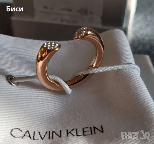 Calvin Klein -нов дамски пръстен от розово злато, снимка 11 - Пръстени - 36039939