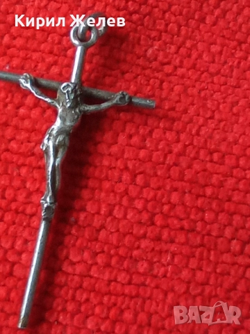 Старо сребърно кръстче 17282, снимка 4 - Колиета, медальони, синджири - 52360425