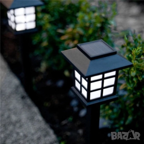 Комплект от 6 броя соларни LED лампи за двор и градина / Височина на соларната LED лампа: 27 см.; Ра, снимка 12 - Соларни лампи - 52099336