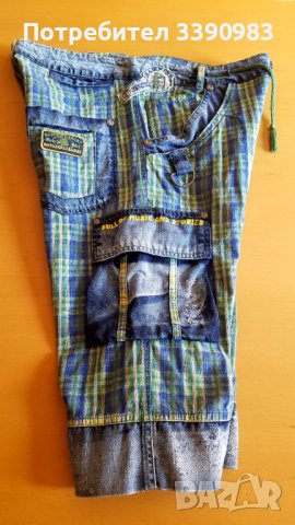 Къси панталони PULEDRO за момче (или по-дребен мъж) от лека материя с елементи от състарен деним, снимка 8 - Детски къси панталони - 44473104