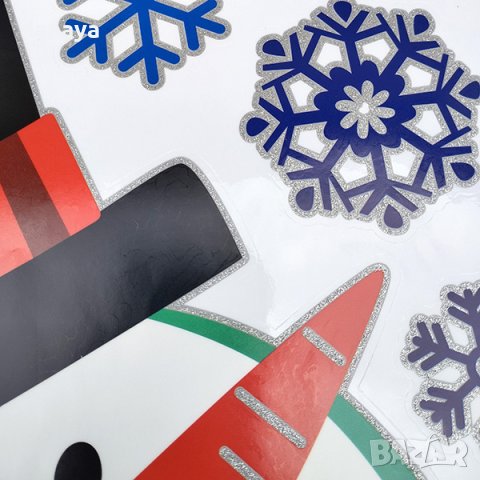 4224 Коледни стикери за прозорец Снежинки с фигура, снимка 5 - Декорация за дома - 42673027