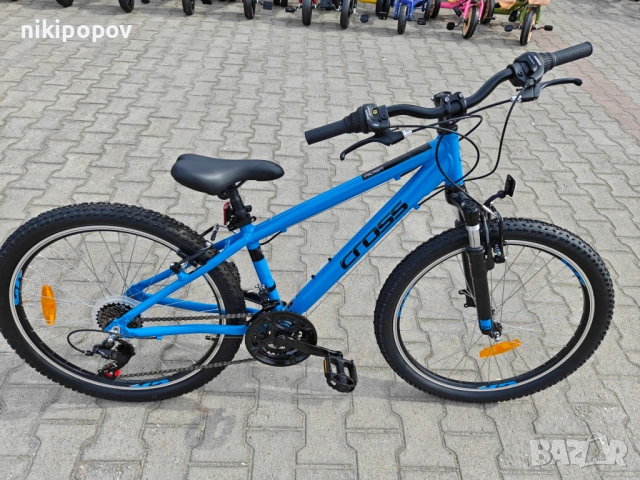 CROSS Алуминиев велосипед 24" RIDER син, снимка 3 - Велосипеди - 53830735