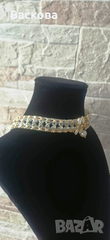 Ръчно изработен чокер уникат, снимка 2 - Колиета, медальони, синджири - 52882252