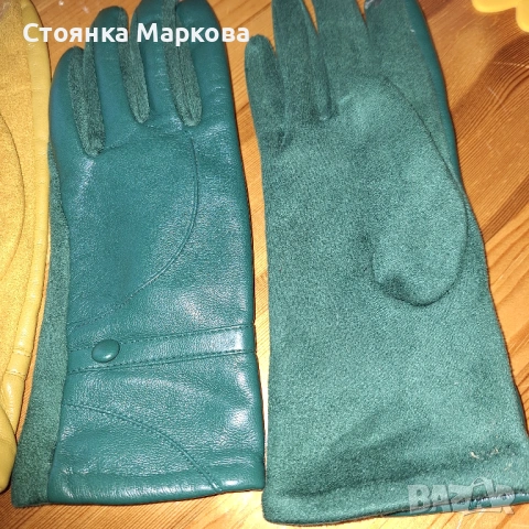 Дамски кожени ръкавици-2 броя, снимка 5 - Ръкавици - 53372794