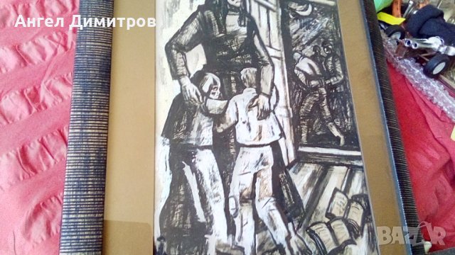 Илия Петров картина смесена техника , снимка 5 - Картини - 41611584