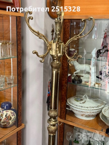 красива голяма барокова месингова закачалка, снимка 3 - Антикварни и старинни предмети - 53681819