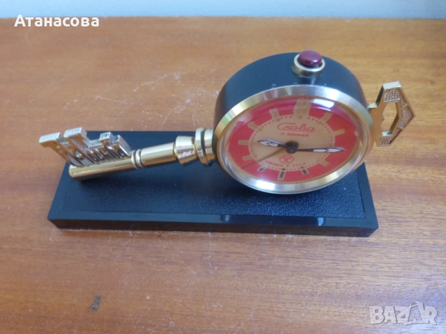 Будилник часовник Слава "Ключът на Москва" 3, снимка 9 - Антикварни и старинни предмети - 52426840