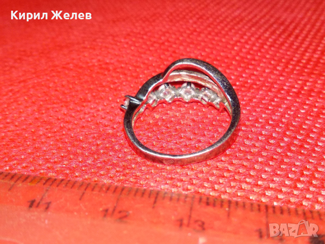 ИЗЯЩЕН СКЪПОЦЕНЕН СРЕБЪРЕН ПРЪСТЕН РОДИРАНО СРЕБРО 925 с ЭАСЕТИРАНИ ИСКРЯЩИ ЦИРКОНИ 41961, снимка 13 - Пръстени - 44611619