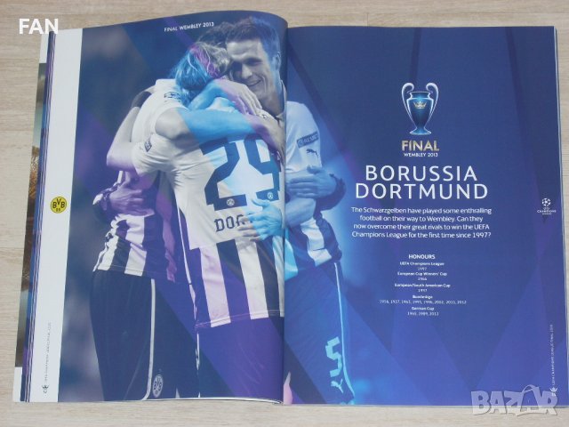 Борусия Дортмунд - Байерн Мюнхен оригинална футболна програма от финала за Шампионска лига през 2013, снимка 5 - Фен артикули - 41082320