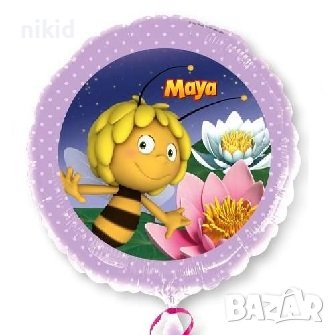 Пчеличката Мая пчела пчеличка кръгъл фолио фолиев балон хелий и въздух, снимка 1 - Други - 40605574