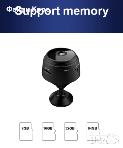 Скрита Мини Камера А9, IP, WiFi 1080p Full HD Видеонаблюдение Охранителна Сензор за движение HomeEye, снимка 8 - IP камери - 51677950