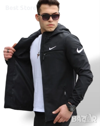 Nike мъжка ветровка, снимка 2 - Спортни дрехи, екипи - 51946176