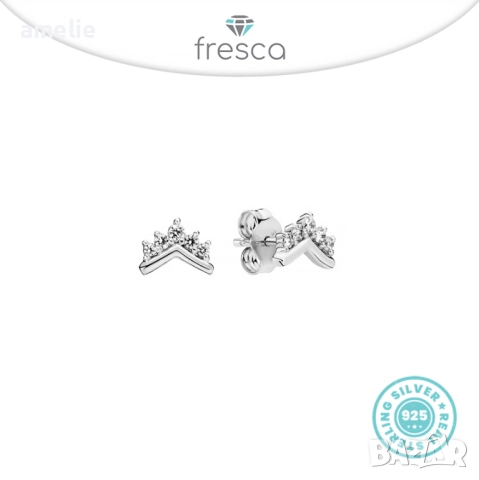 Колекция Обеци Fresca по модел тип Пандора Pandora с печати S 925, снимка 3 - Обеци - 52816751