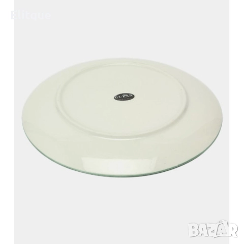 Порцеланова чиния с пластмасова поставка 26см, Листа 1, снимка 3 - Чинии - 52897561