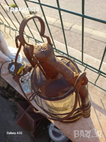 СТАРА НЕМСКА ГАЗЕНА ЛАМПА ФЕНЕР , снимка 3 - Антикварни и старинни предмети - 52512941