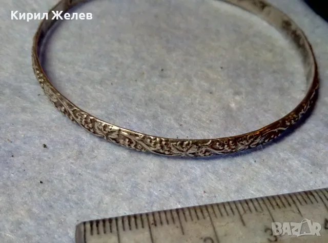 РАЗКОШНА СТАРИННА ФЛОРАЛНО ОРНАМЕНТИРАНА АР НУВО СРЕБЪРНА ГРИВНА СРЕБРО ВИСОКА ПРОБА 48408, снимка 2 - Антикварни и старинни предмети - 48493550