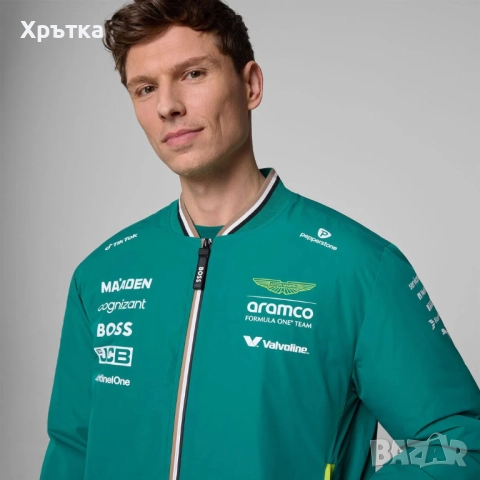 Aston Martin x Hugo Boss x Puma F1 Team Bomber - Оригинално мъжко яке, снимка 6 - Якета - 52836421