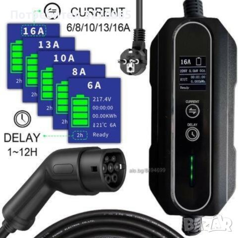 Зарядно за електромобил Type 2 Тип 2 16А - НОВО, снимка 15 - Аксесоари и консумативи - 42049923